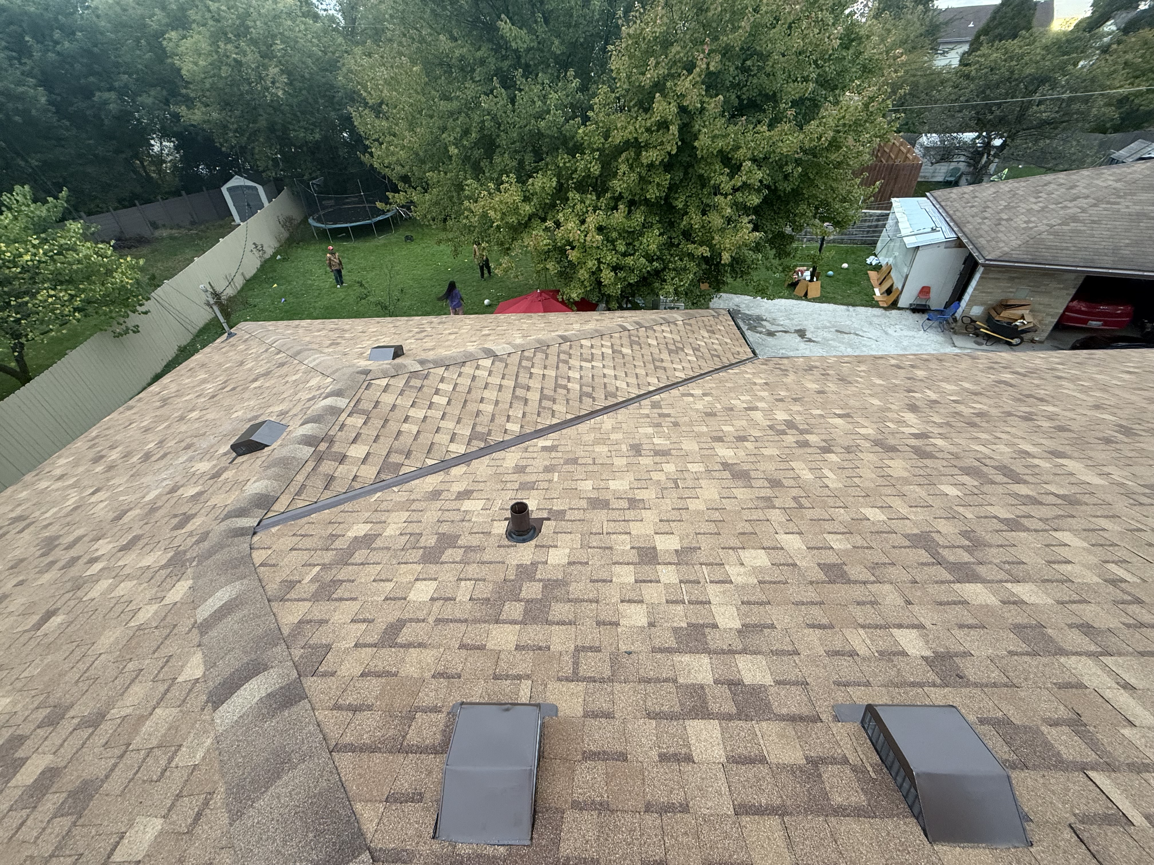 Completed roofing project