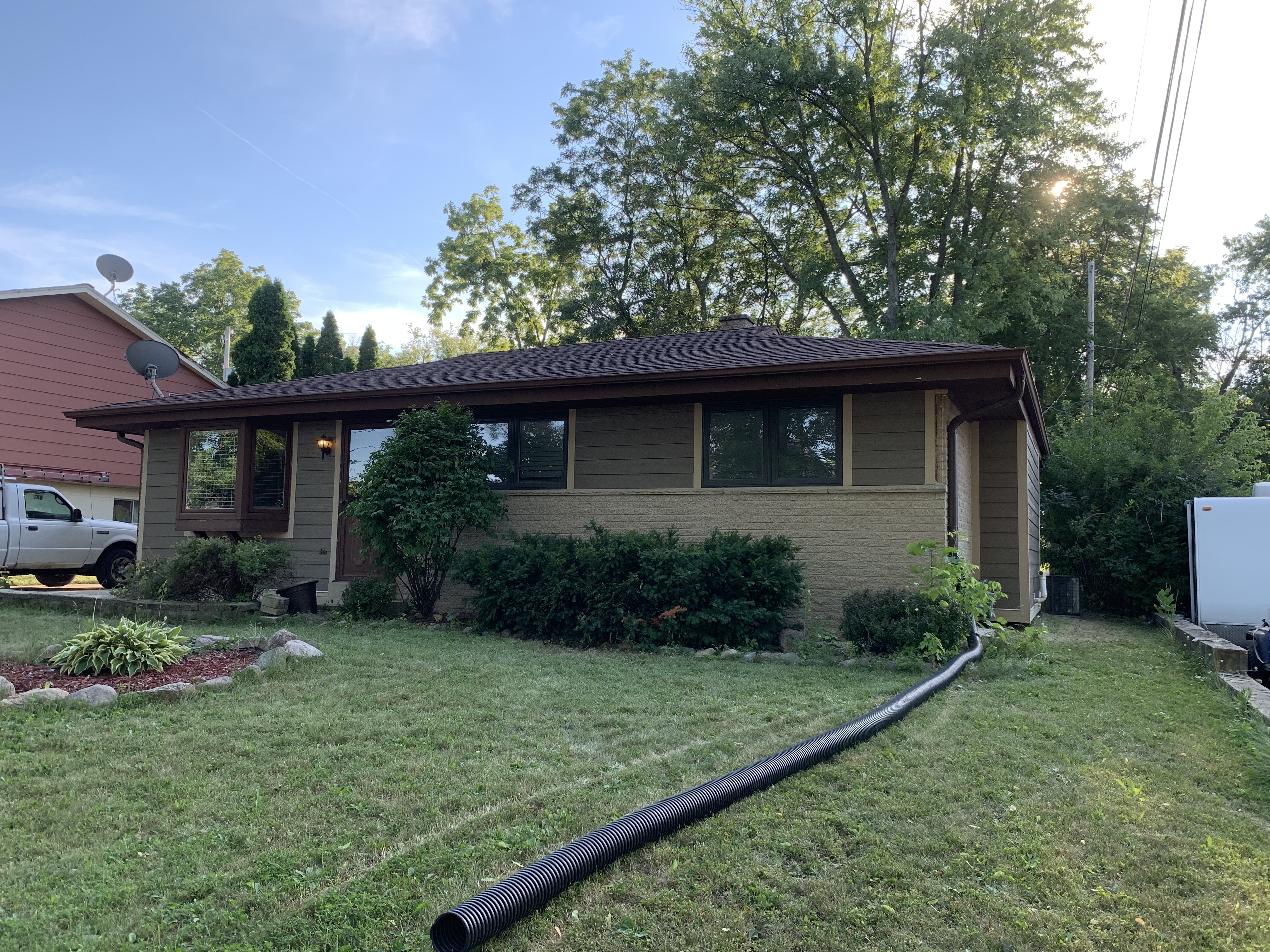 Completed roofing exterior