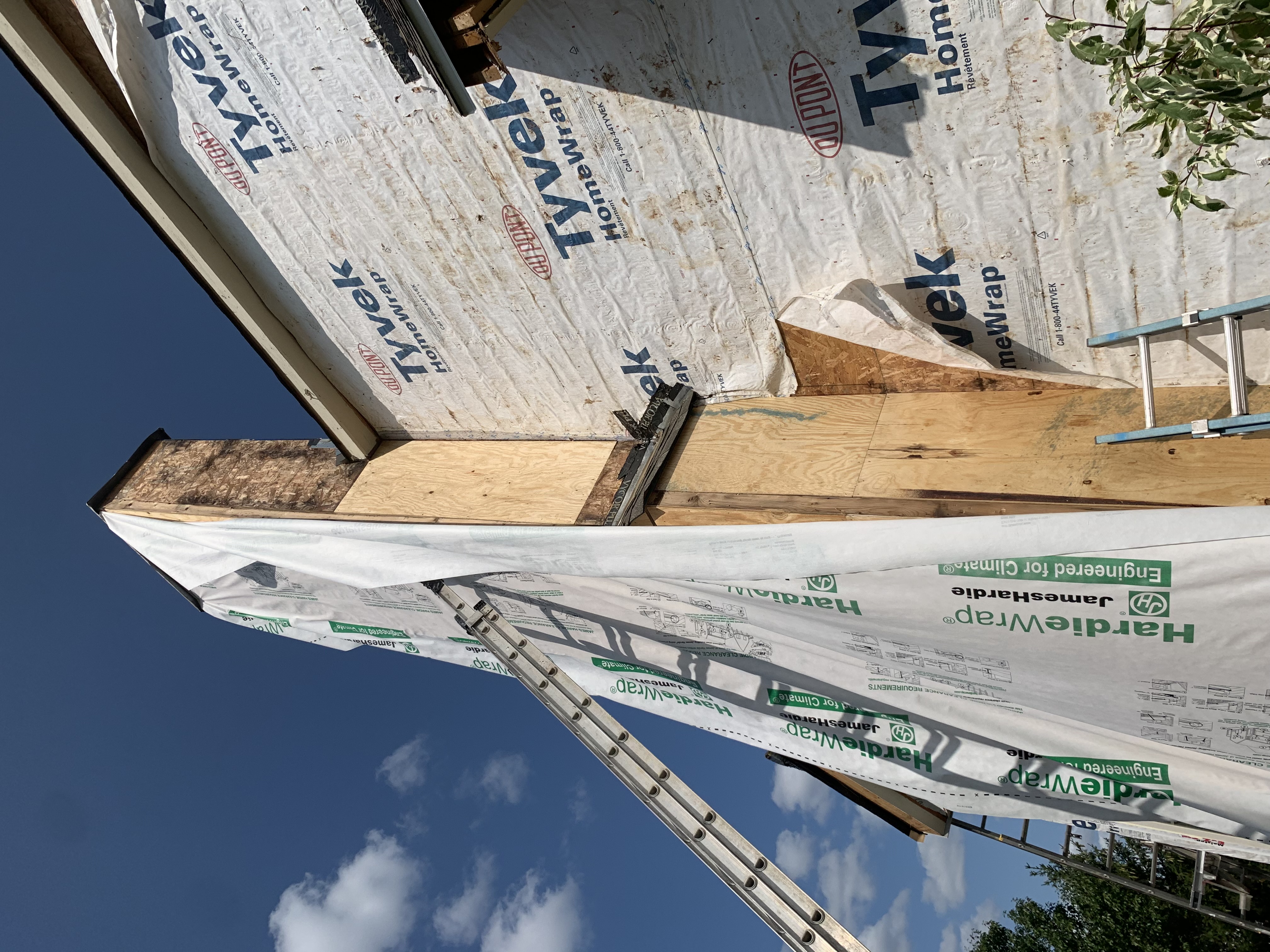 Siding installation prep work